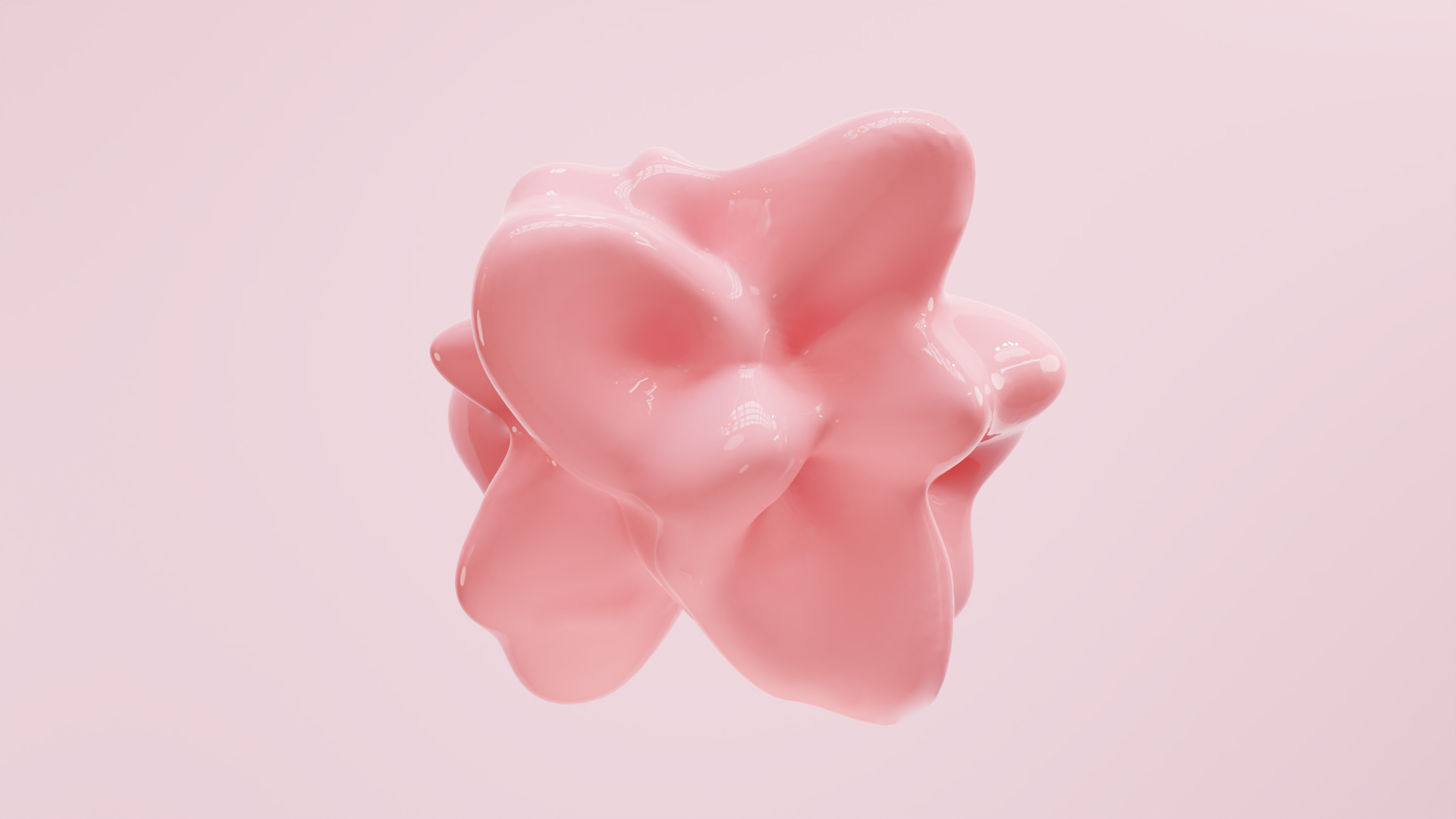 pink 3d abstract shape anxiety