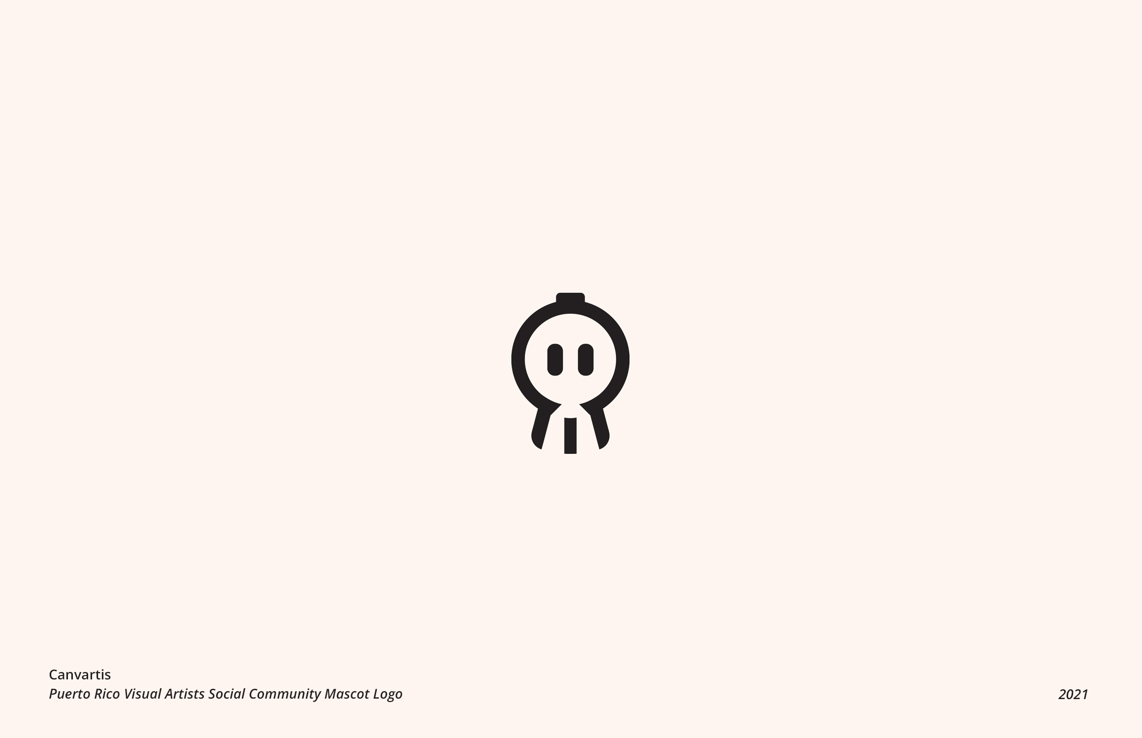 mascot black logo on cream color background