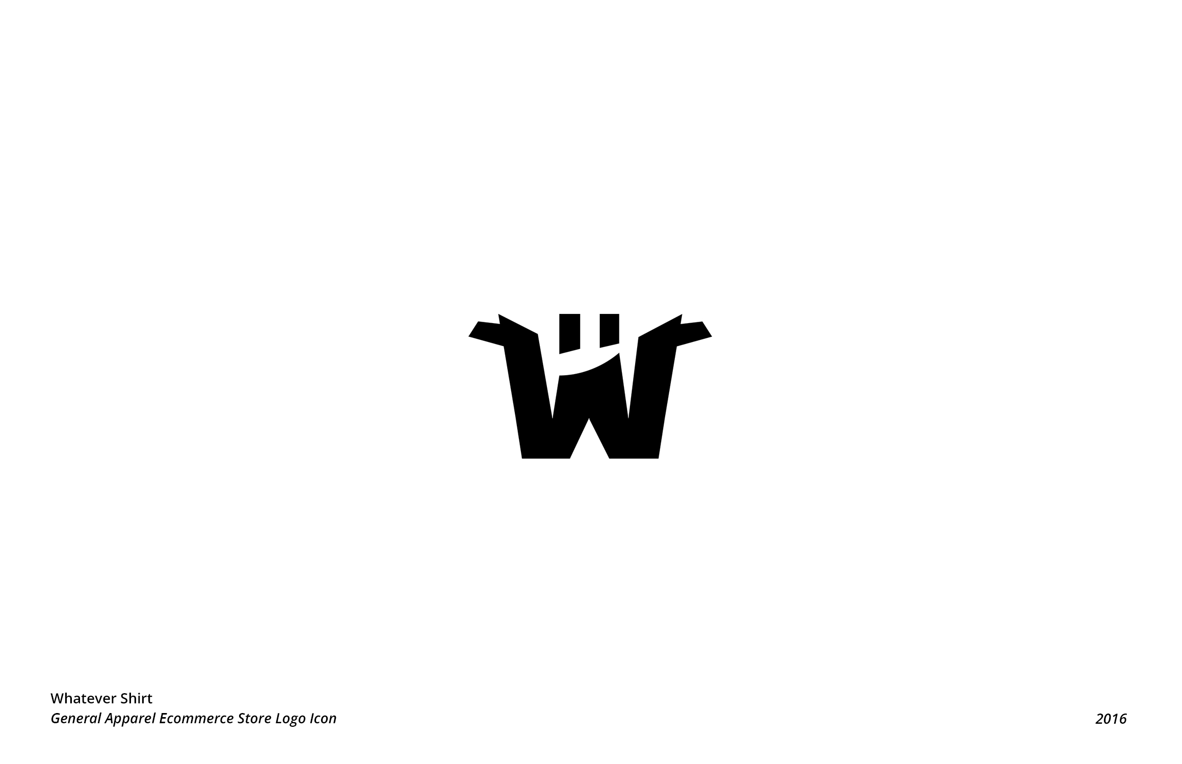 whatever shirt black logo on white background