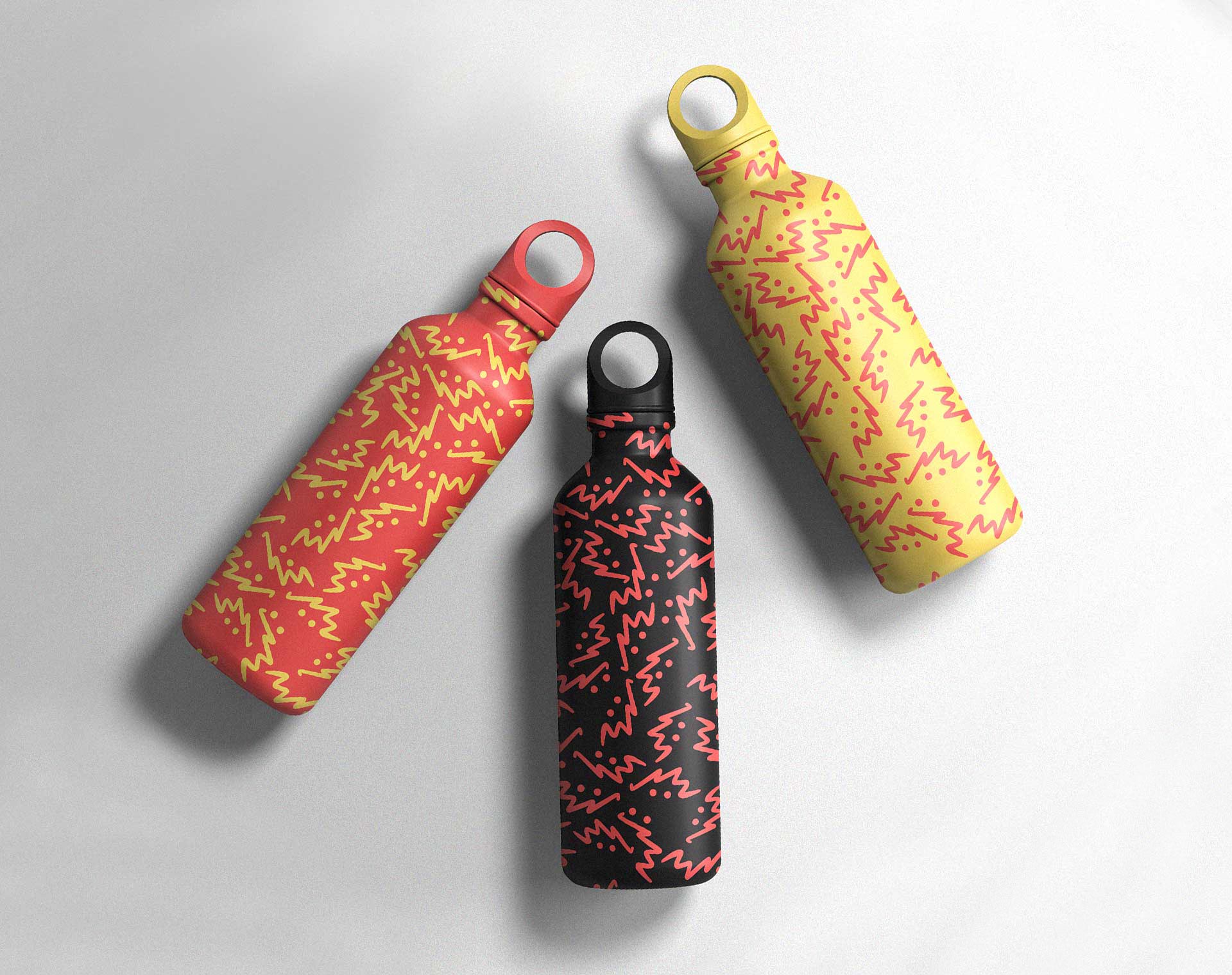 botellas personalizadas brand graphic design